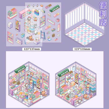 DIY 3D House Stickers