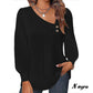 Solid Color Raglan Neck Pleated Long Sleeve Women's Top
