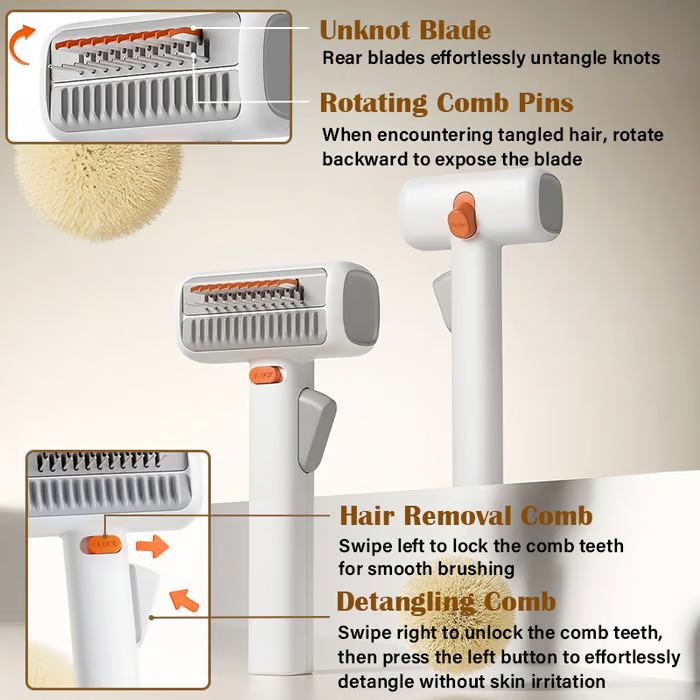 🔥2-IN-1 Pet Self-Detangling & Grooming Comb