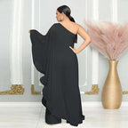 Casual Elegant One-Shoulder Patchwork Jumpsuit for Women