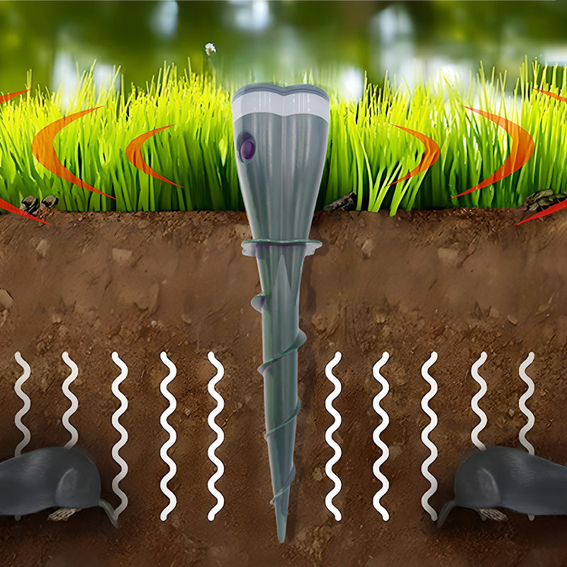 🔥 Solar Powered Waterproof Screw Mole Repellent