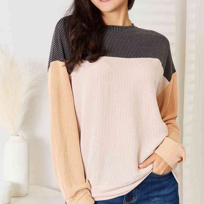 Women's Comfy Color-blocking Top