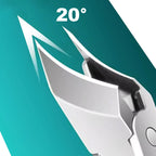 🔥 Splashproof 25° Beveled Edge Nail Clippers 3-Piece Set