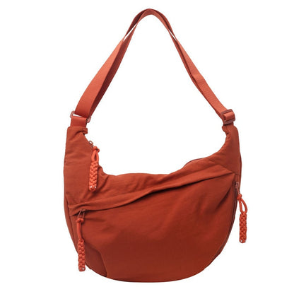 👜Women's Fashion Plain Color Nylon Crossbody Hobo Bag
