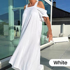 🏖️Summer Specials💃Women's Cold Shoulder Casual Maxi Dress