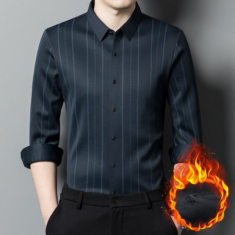 🔥Men's Winter Padded Stretch Wrinkle-Free  Shirt