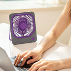 Ultra-Thin Desk Fan with 4 Speeds Adjustable