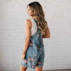 🌸New Fashion🌸 Vintage Floral Printed Denim Jumpsuit