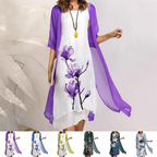 🔥Women's Two-Piece Floral Print Suit Dress