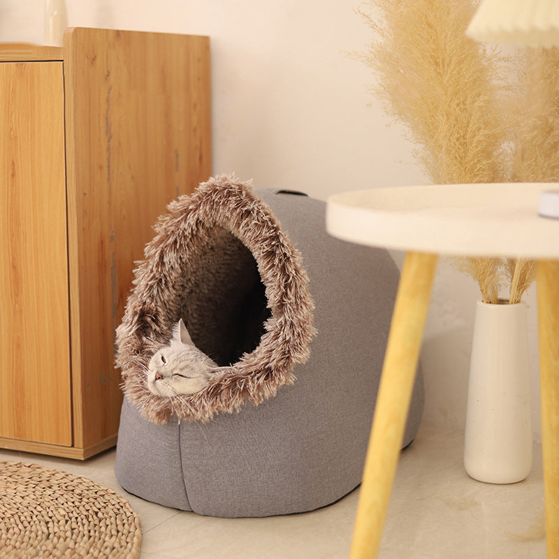 💥Hot sale 🐶🐱Pet Cozy Warm Cave Bed