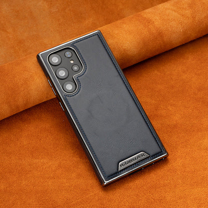 Leather Exterior and Suede Interior Luxury Case Cover for Samsung S Series