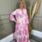 💃Women Summer V-neck Forest Pattern Maxi Dress👗