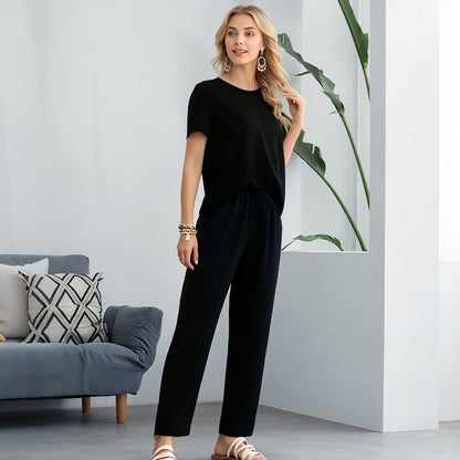 🌸 Women's Soft Casual Top and Pants Set