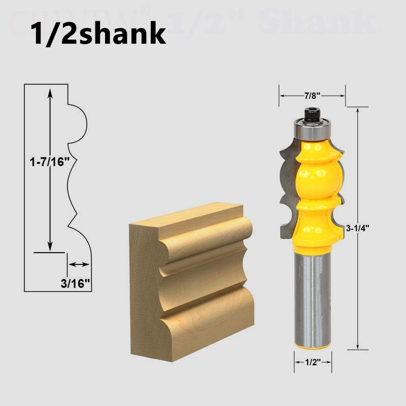 1/2 Inch Shank Architectural Molding Router Bit