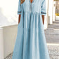 💝Lace V-neck Waist-slimming Dress