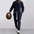 💥Men's 2-Piece V-Neck Baggy Sweatshirt & Joggers Set