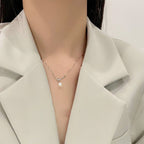 Premium Design Light Luxury Necklace with Pearl Pendant