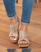🔥Women's Leather Platform Wedge Orthopedic Sandals