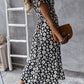 Floral V-neck Wrapped Midi Dress