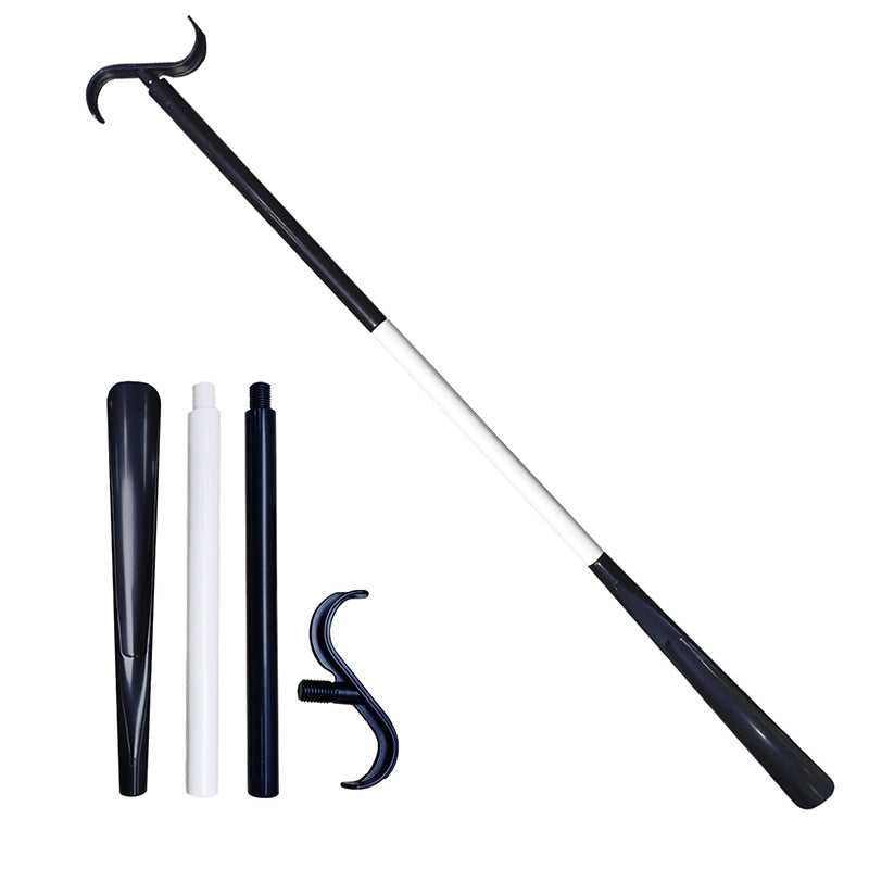 Adjustable Long Shoe Horn with Sock Remover for Seniors