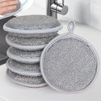 Kitchen Double-sided Round Sponge Brush