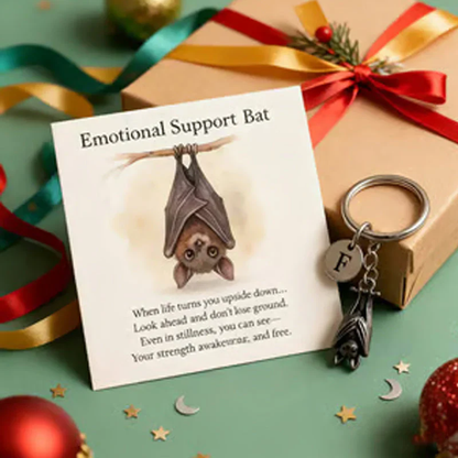 🎁🦇Emotional Support Bat Inspirational Keychain
