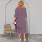 👗Plus Size Layered Midi Dress