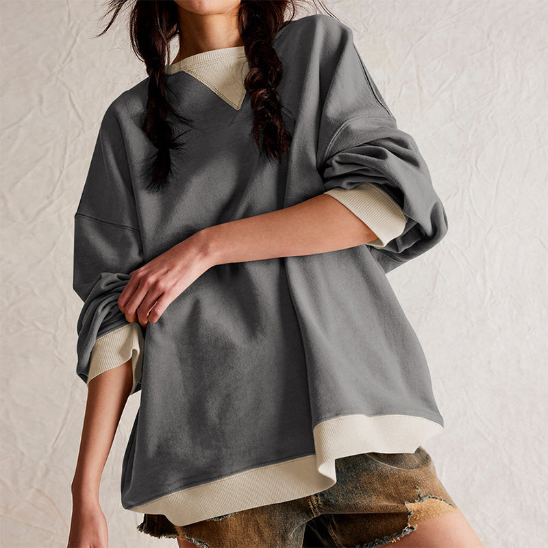 Women's Color Block Pullover Top