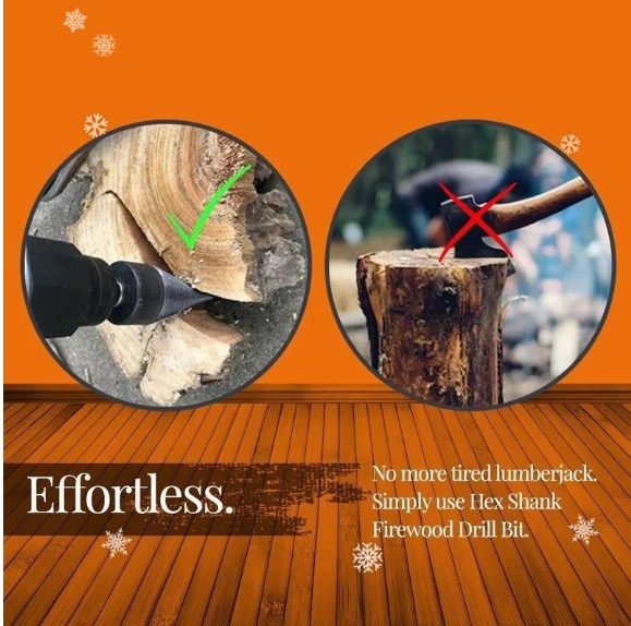 Hex Shank Firewood Drill Bit