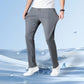 Elastic Waist Straight-Leg Pants for Men