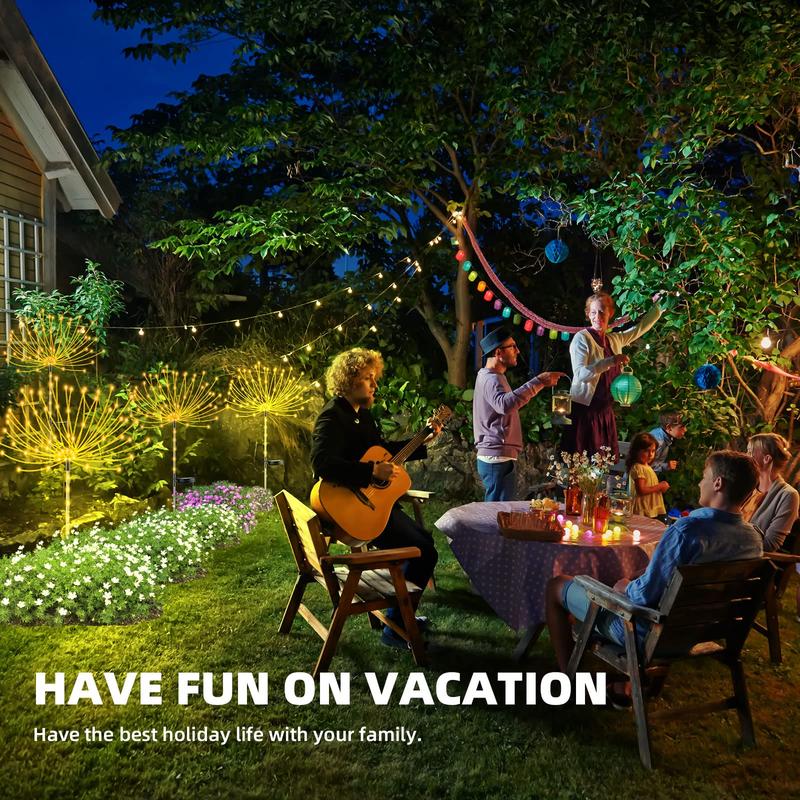 🎅🔥Waterproof Solar Garden Fireworks Lamp