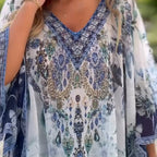 Women's Loose V-Neck Asymmetrical Dress