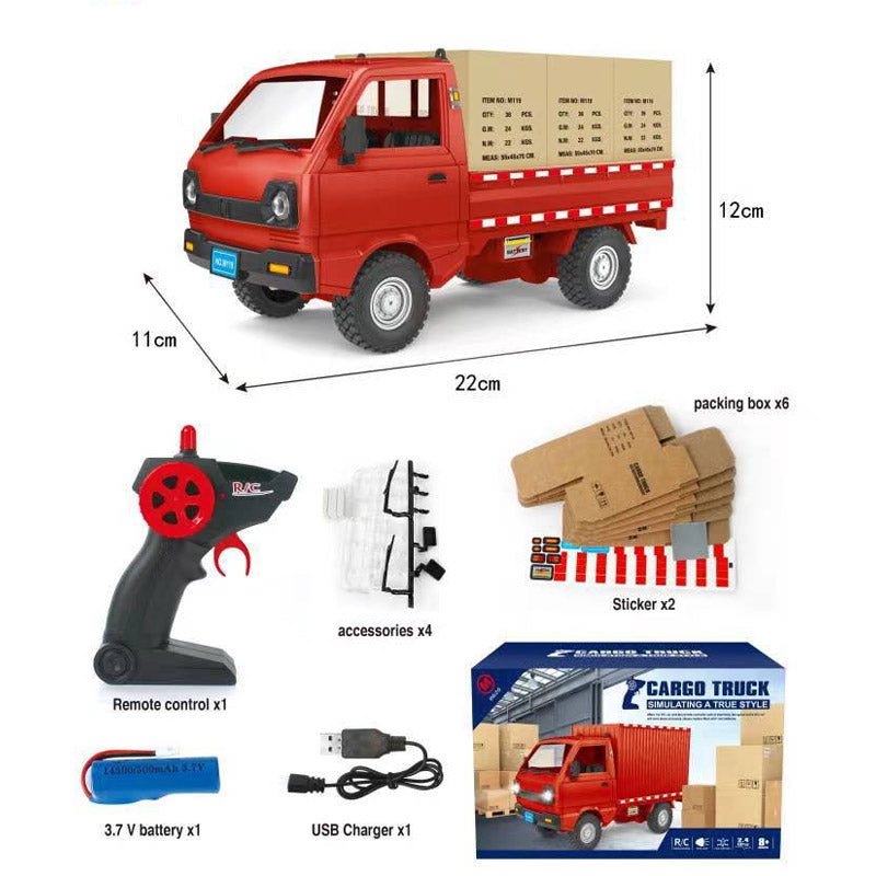 Remote-Controlled Rechargeable Container Truck Toy