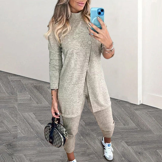 Women's 2 Piece Outfits Turtleneck Tunic & Joggers