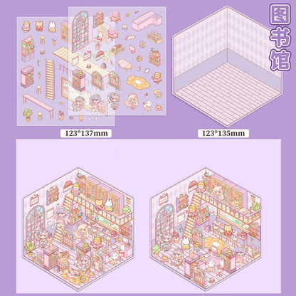 DIY 3D House Stickers