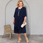 👗Plus Size Layered Midi Dress