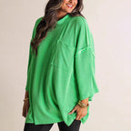 2024 New Oversize High-neck Urban Ribbed Top for Women