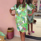 🌸Women Colorful Printed V-Neck Dress💐