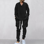 💥Men's 2-Piece V-Neck Baggy Sweatshirt & Joggers Set