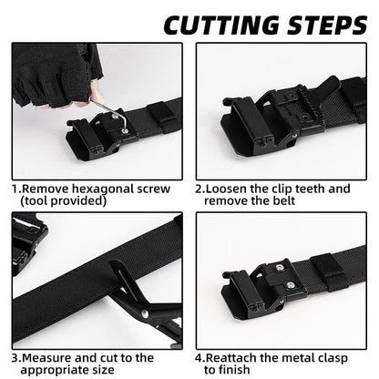 Automatic Buckle Stretch Nylon Belt For Men