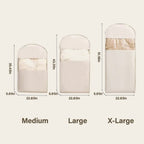 Space Saving Hanging Garment Bag with Self Compression Zipper