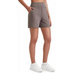 Women's High-Waisted Athletic Bermuda Shorts with Pockets – Running, Yoga, Summer Casual Activewear