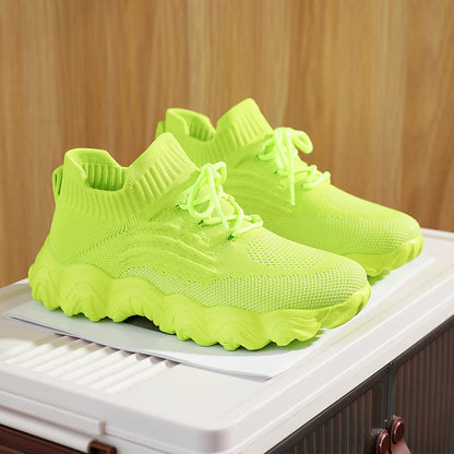 Women's Ultra-Comfort Breathable Lace-Up Knit Sneakers