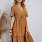 💃Loose Casual Tie Waist Flowy Dress👚
