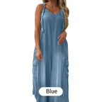 💕Women's Loose Wide-Leg Jumpsuit with Pockets
