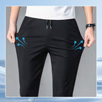 Elastic Waist Straight-Leg Pants for Men