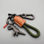 Aluminum Alloy Dinosaur Charm Paired with a Hand-woven Bracelet🔥