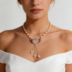 ⏳Time-Limited Special⏰Purple Double Swan Pendant Necklace – Fairy Elegance & Trendy