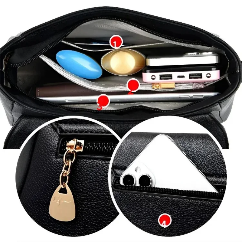 👜 Women‘s Multi-Layer Leather Bag – Stylish Design, Spacious & Durable for Everyday Use ✨