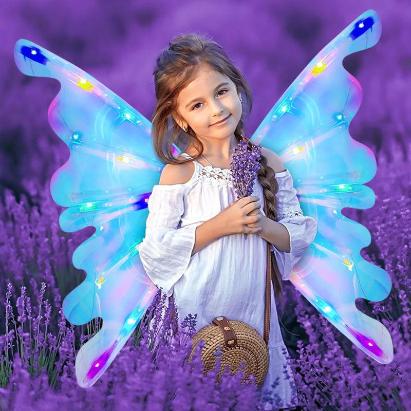 🔥Rechargeable Electric Fairy Wings with LED Lights and Music🧚‍♀️